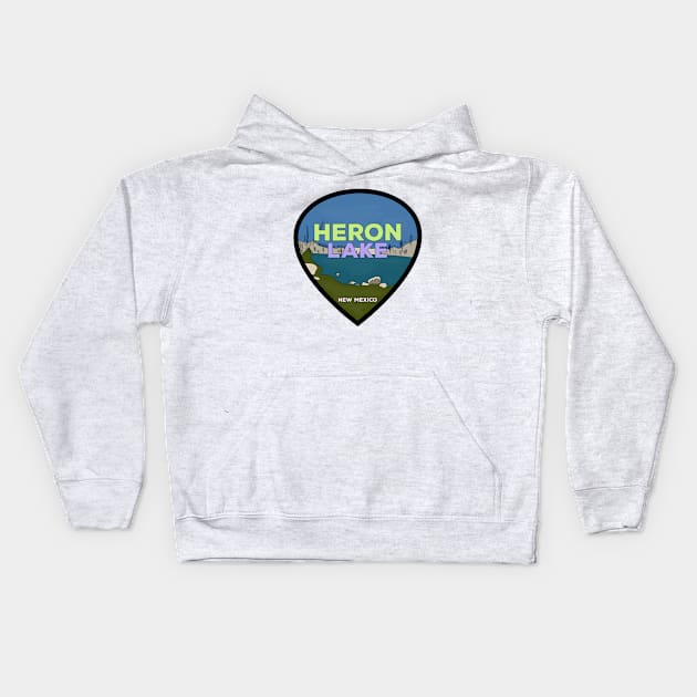 Heron Lake, New Mexico Kids Hoodie by DiegoCarvalho